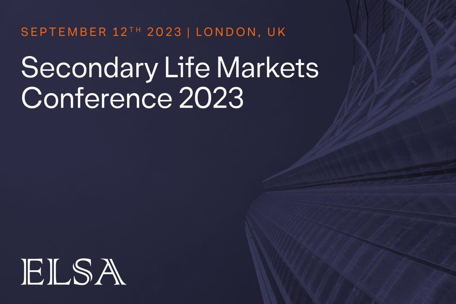 Secondary Life Markets Conference 2023 Secondary Life Markets Conference 2023